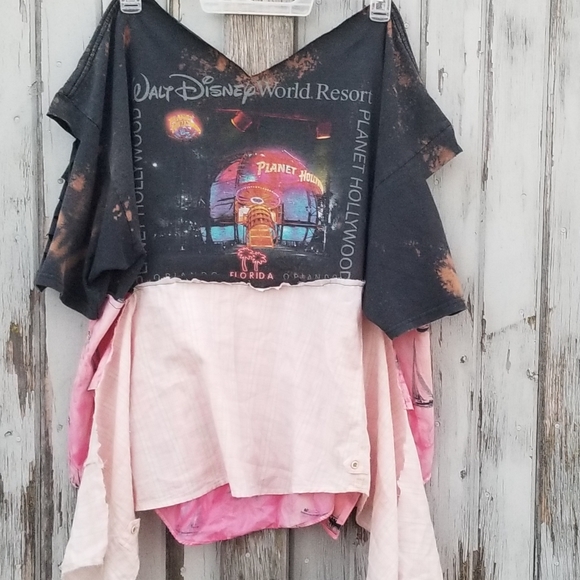 Nautical Planet Hollywood Upcycled Disney Boat Tee - Picture 3 of 5